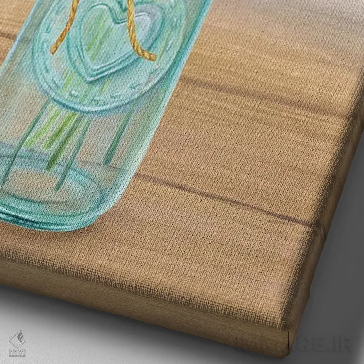 تابلو دکوراتیو گلدان گل I اثر کلسی ویلسون - نمای نزدیک بافت بوم