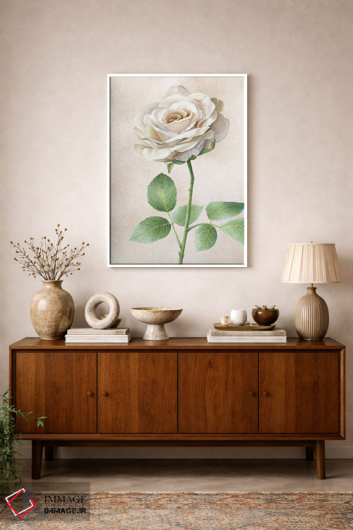 تابلو دکوراتیو پنل رزهای عاجی I اثر کلسی ویلسون - D1W