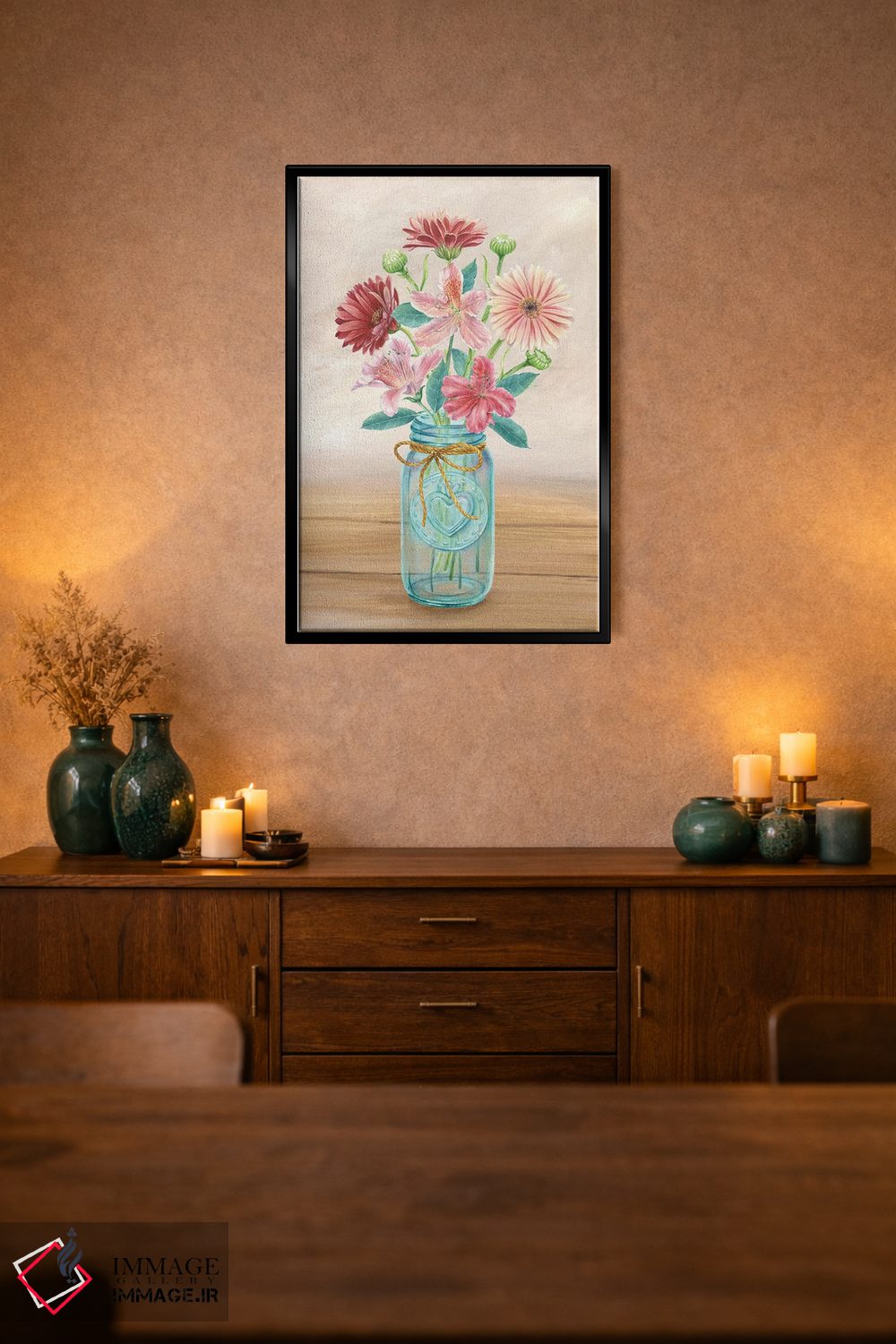 تابلو دکوراتیو گلدان گل I اثر کلسی ویلسون - D2B