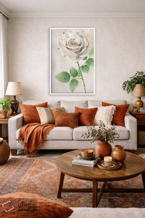 تابلو دکوراتیو پنل رزهای عاجی II اثر کلسی ویلسون - D1W