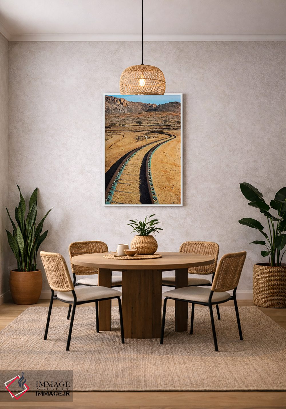 تابلو دکوراتیو Karas Region, Namibia,خط آهن عبوری از صحرای جنوبی نامیب، منطقه ک… اثر کرن سو - D2W