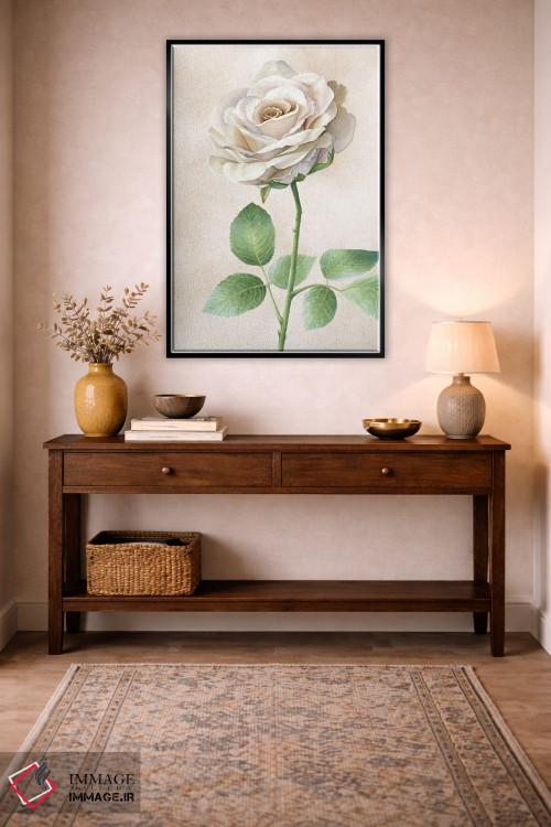 تابلو دکوراتیو پنل رزهای عاجی I اثر کلسی ویلسون - D5B