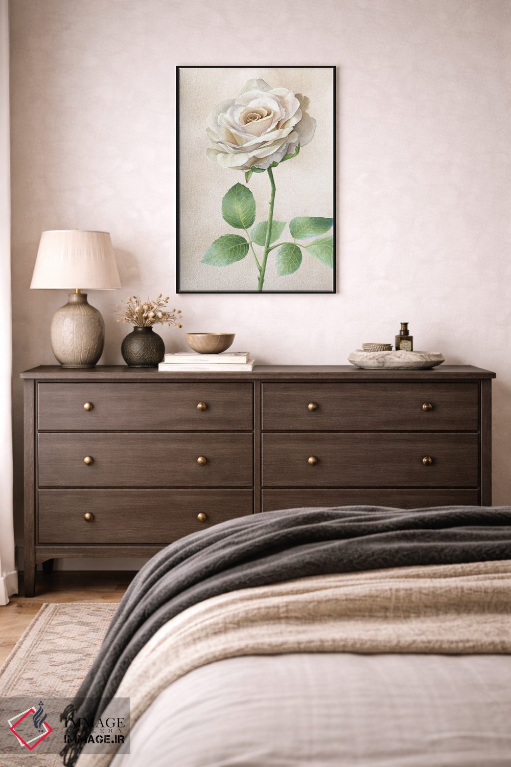 تابلو دکوراتیو پنل رزهای عاجی I اثر کلسی ویلسون - D4B