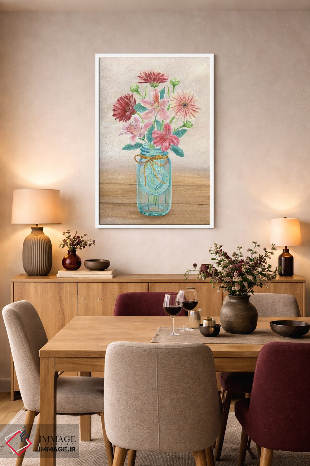 تابلو دکوراتیو گلدان گل I اثر کلسی ویلسون - D5W