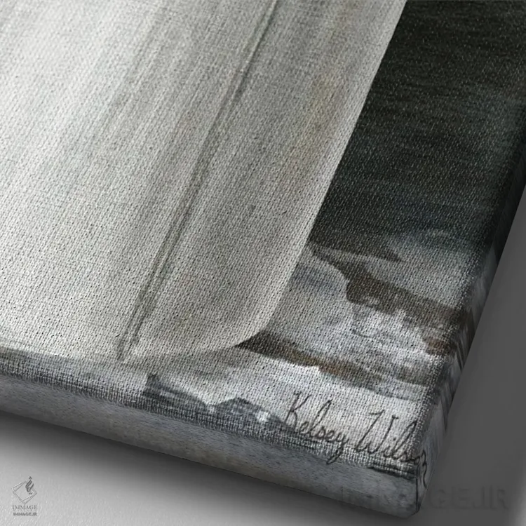 تابلو مدرن باغ روستایی ۴ - صدتومانی ها در پارچ اثر کلسی ویلسون - نمای نزدیک بافت بوم