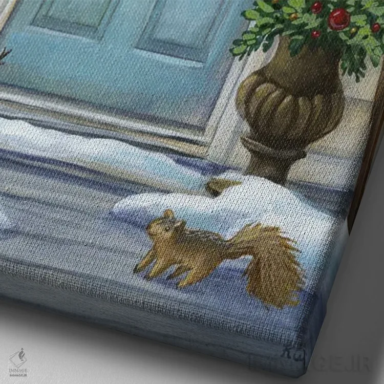 تابلو دکوراتیو آستانه شاد II اثر کلسی ویلسون - نمای نزدیک بافت بوم