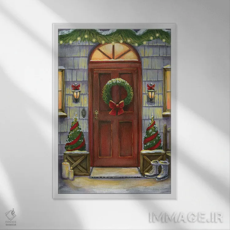 تابلو دکوراتیو آستانه شاد I اثر کلسی ویلسون - نمای قابدار سفید