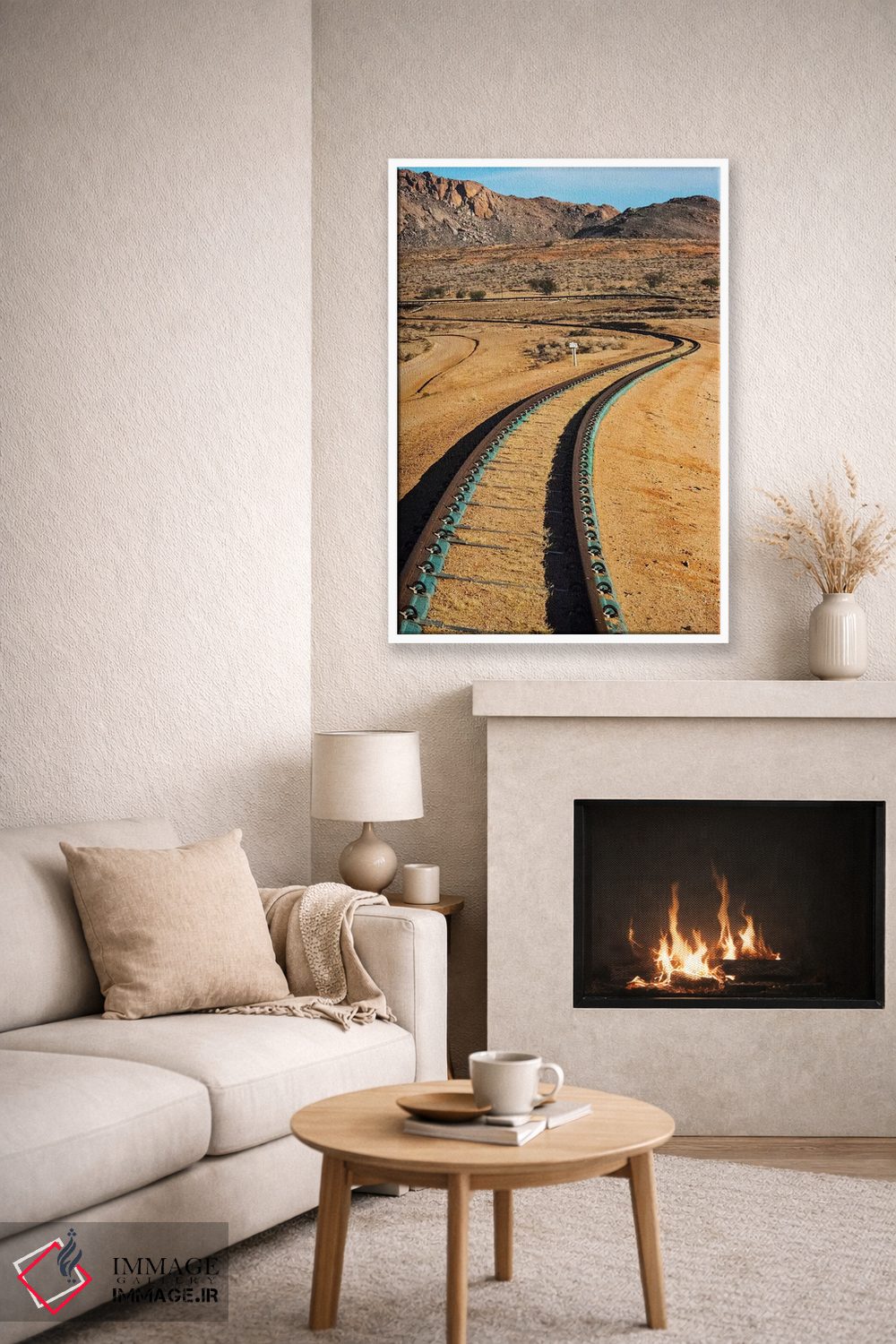 تابلو دکوراتیو Karas Region, Namibia,خط آهن عبوری از صحرای جنوبی نامیب، منطقه ک… اثر کرن سو - D6W
