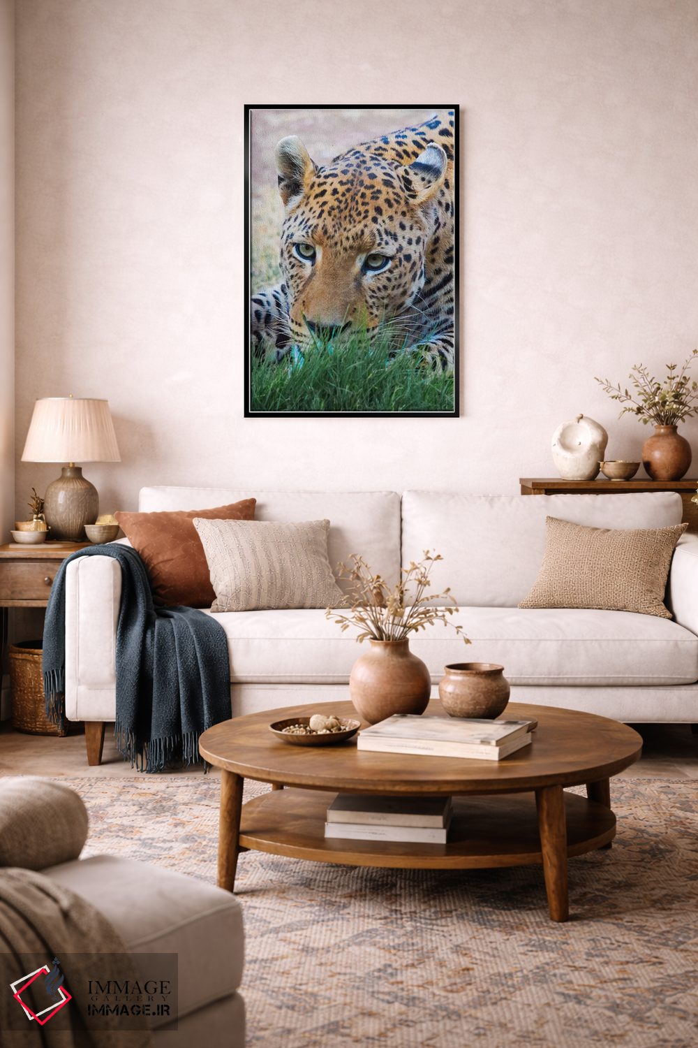 تابلو دکوراتیو Okonjima Nature Reserve. Otjozondjupa Region, Namibia.,پلنگ، منط… اثر کرن سو - D5B