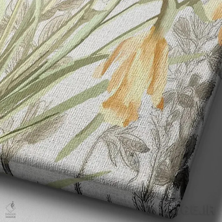 تابلو دکوراتیو سگ مهمانی اثر کاترین فدرر - نمای نزدیک بافت بوم