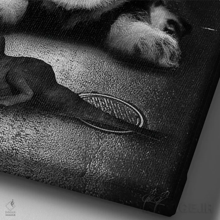 تابلو دکوراتیو زمان بازی اثر کاترین فدرر - نمای نزدیک بافت بوم