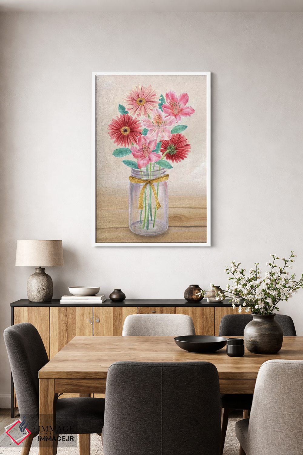 تابلو دکوراتیو گلدان گل II اثر کلسی ویلسون - D4W