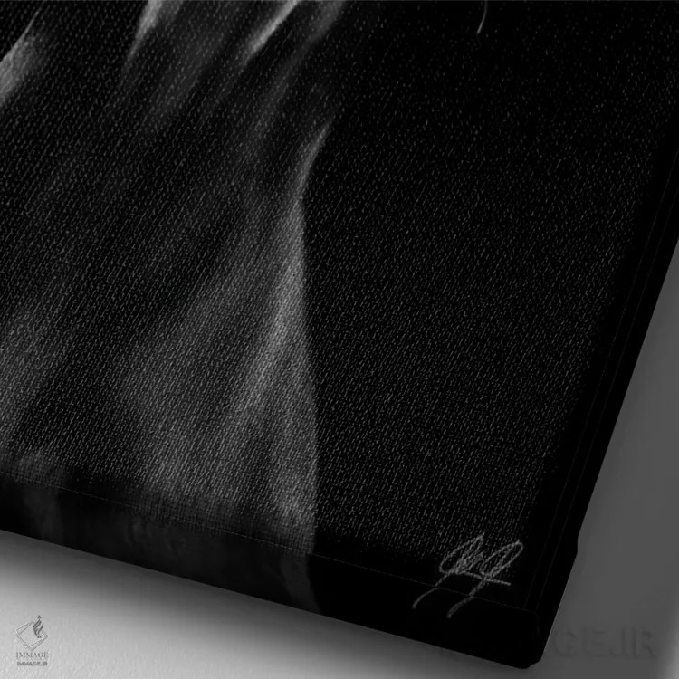 تابلو دکوراتیو چه خبر؟ اثر کاترین فدرر - نمای نزدیک بافت بوم