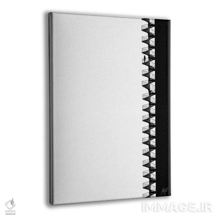 تابلو مینیمال گردباد اثر کاترین فدرر - نمای پرسپکتیو محصول