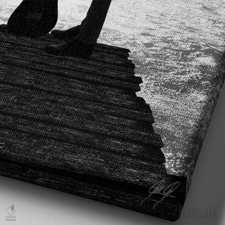 تابلو مینیمال آخرین اجرا اثر کاترین فدرر - نمای نزدیک بافت بوم