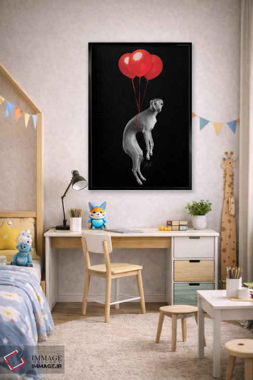 تابلو دکوراتیو سگ مهمانی اثر کاترین فدرر - D1B