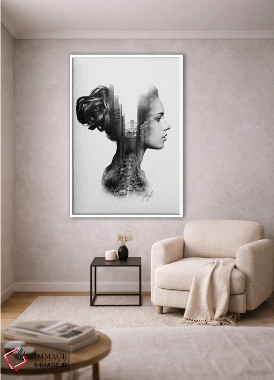 تابلو دکوراتیو پروفایل با نوردهی دوگانه اثر کاترین فدرر - D1W