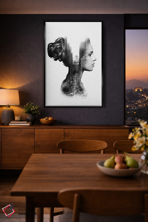 تابلو دکوراتیو پروفایل با نوردهی دوگانه اثر کاترین فدرر - D2B