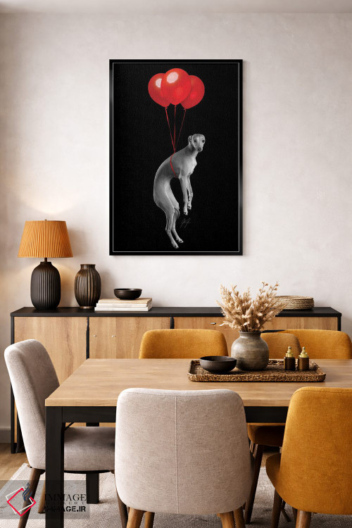 تابلو دکوراتیو سگ مهمانی اثر کاترین فدرر - D6B