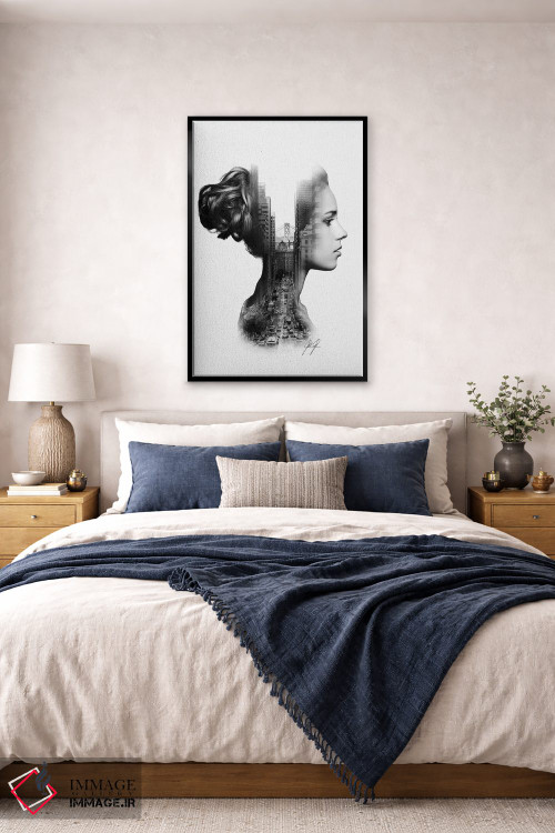 تابلو دکوراتیو پروفایل با نوردهی دوگانه اثر کاترین فدرر - D5B