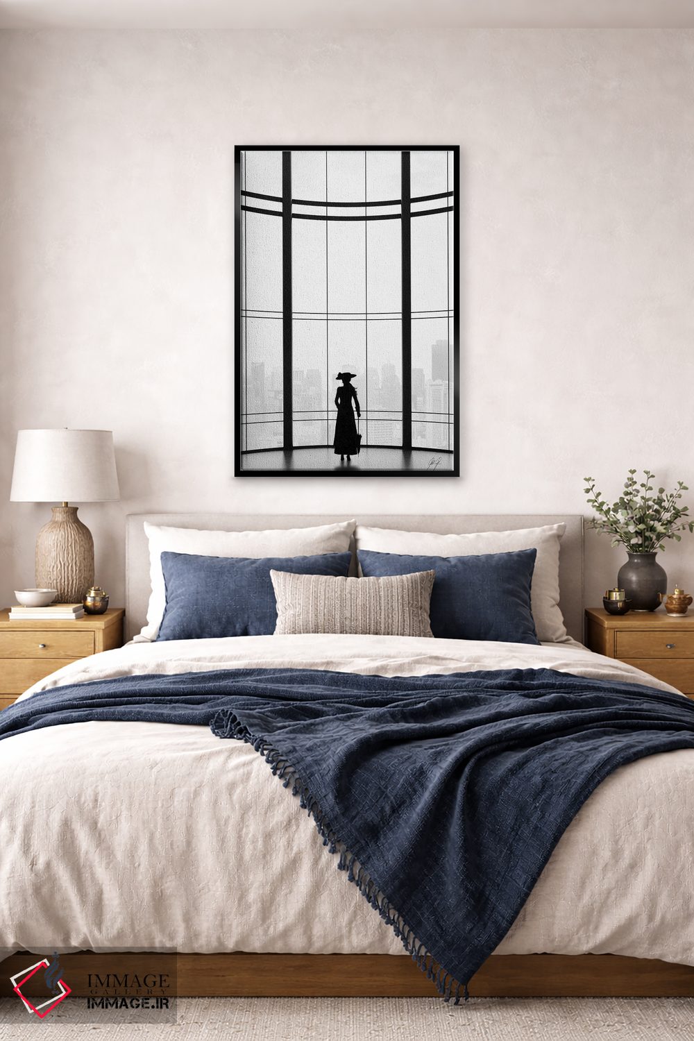 تابلو مینیمال نگاه متفکرانه اثر کاترین فدرر - D6B