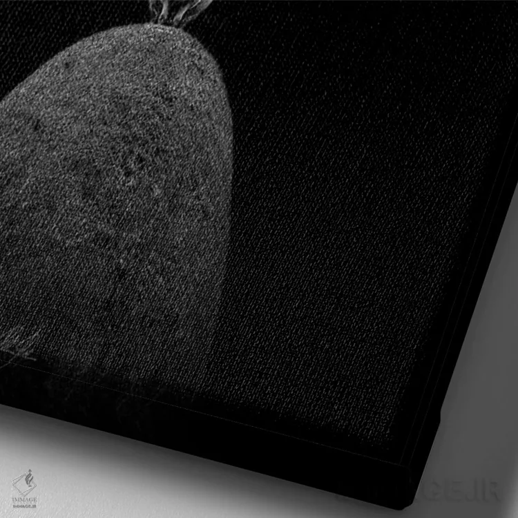 تابلو دکوراتیو گوسفند نورانی اثر کاترین فدرر - نمای نزدیک بافت بوم