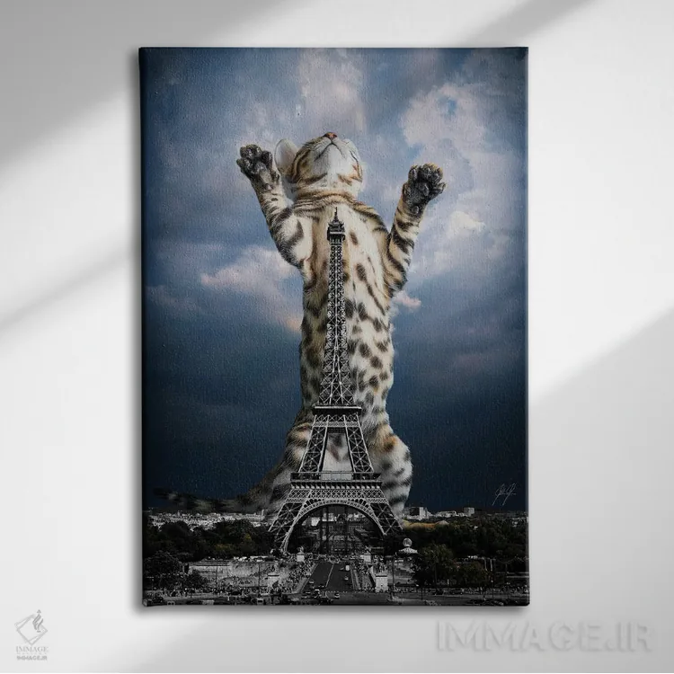 تابلو دکوراتیو پاریس عشق من اثر کاترین فدرر - نمای روبهرو روی دیوار