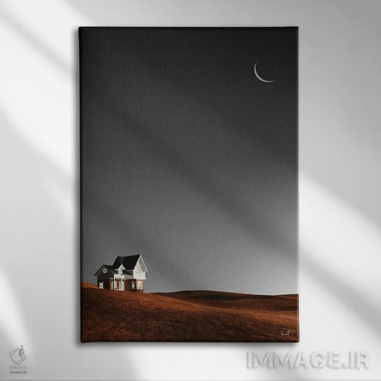 تابلو دکوراتیو کلبه اثر کاترین فدرر - نمای روبهرو روی دیوار