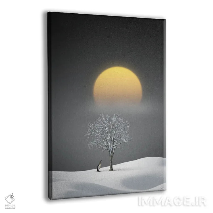 تابلو دکوراتیو درودهای ماه میانه زمستان اثر کاترین فدرر - نمای پرسپکتیو محصول