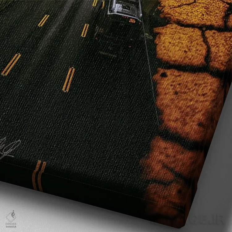 تابلو دکوراتیو جهان های موازی اثر کاترین فدرر - نمای نزدیک بافت بوم