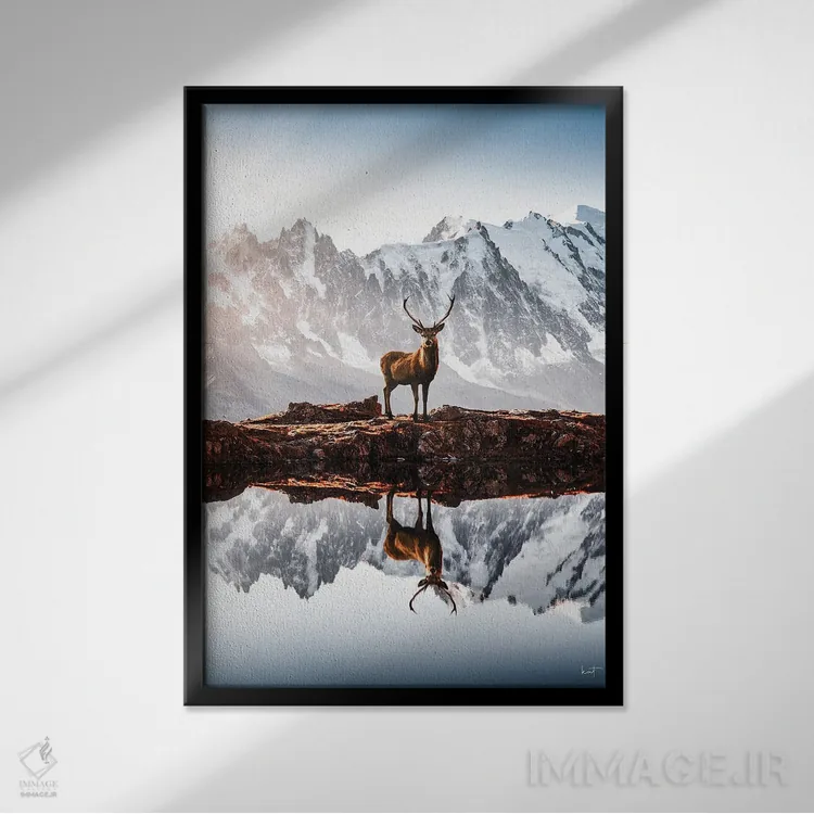 تابلو دکوراتیو در کوهستان اثر کاترین فدرر - نمای قابدار مشکی