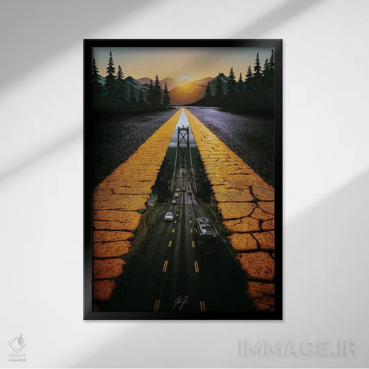 تابلو دکوراتیو جهان های موازی اثر کاترین فدرر - نمای قابدار مشکی