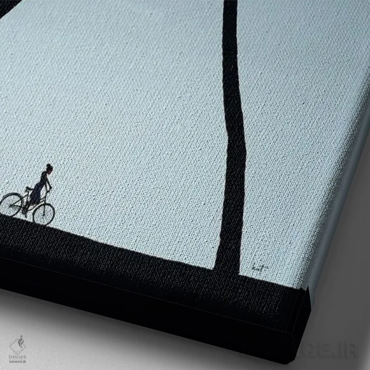 تابلو دکوراتیو نخل های خواهر اثر کاترین فدرر - نمای نزدیک بافت بوم