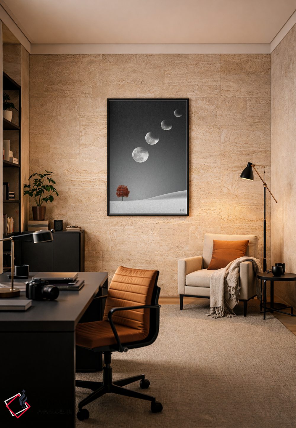 تابلو دکوراتیو خسوف ماه اثر کاترین فدرر - D6B