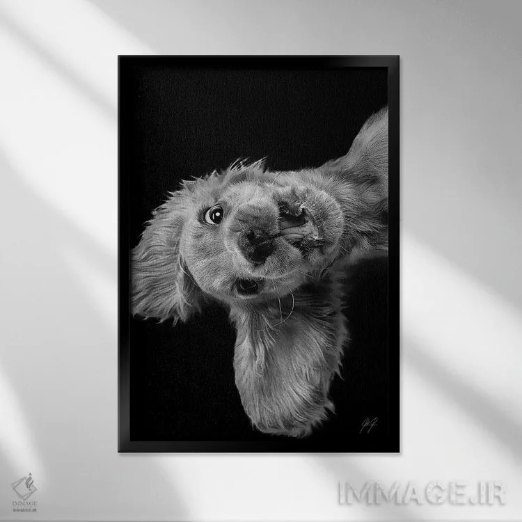 تابلو دکوراتیو جمعه عجیب اثر کاترین فدرر - نمای قابدار مشکی