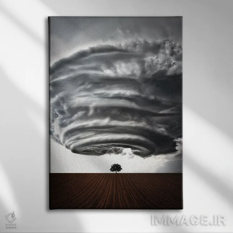 تابلو دکوراتیو پیامد طوفان اثر کاترین فدرر - نمای روبهرو روی دیوار