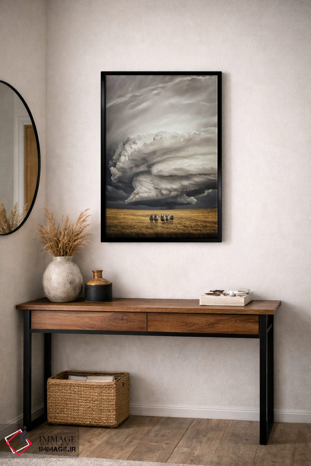 تابلو دکوراتیو گوسفند بی تفاوت اثر کاترین فدرر - D4B