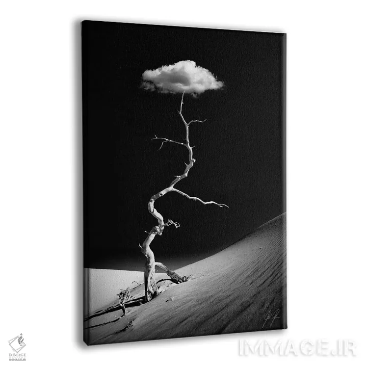 تابلو مینیمال شگفت زده از درخشش اثر کاترین فدرر - نمای پرسپکتیو محصول