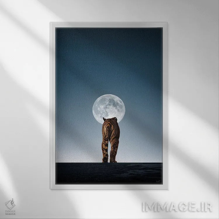 تابلو دکوراتیو تنها اثر کاترین فدرر - نمای قابدار سفید