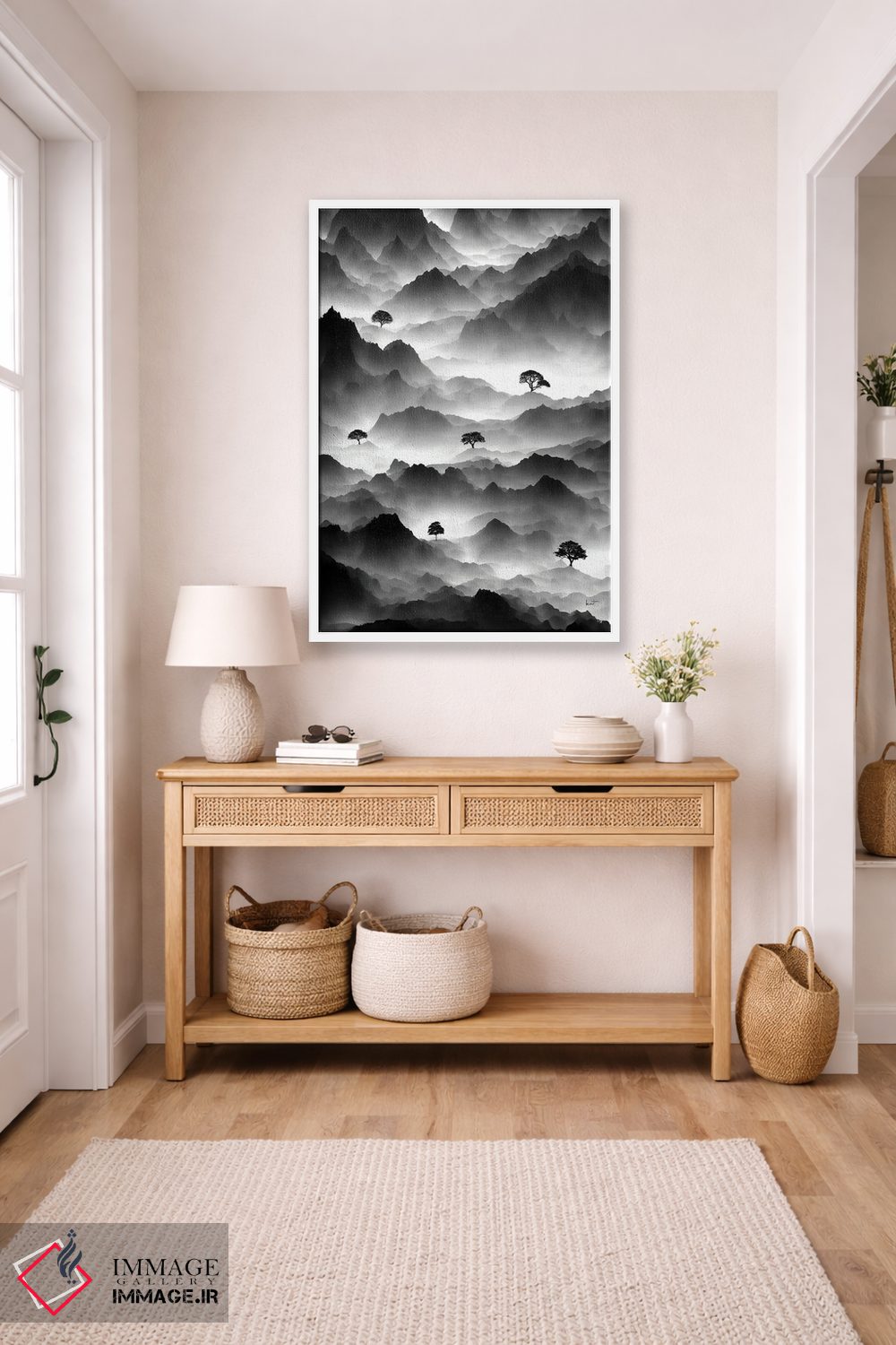 تابلو مینیمال منظره درختان اثر کاترین فدرر - D3W