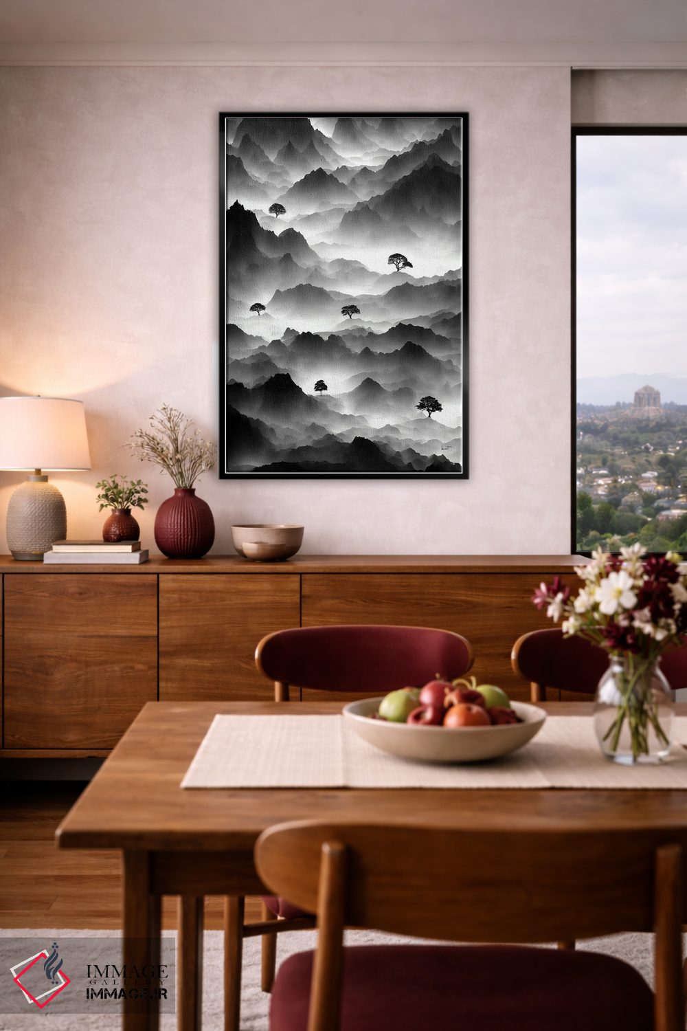 تابلو مینیمال منظره درختان اثر کاترین فدرر - D2B