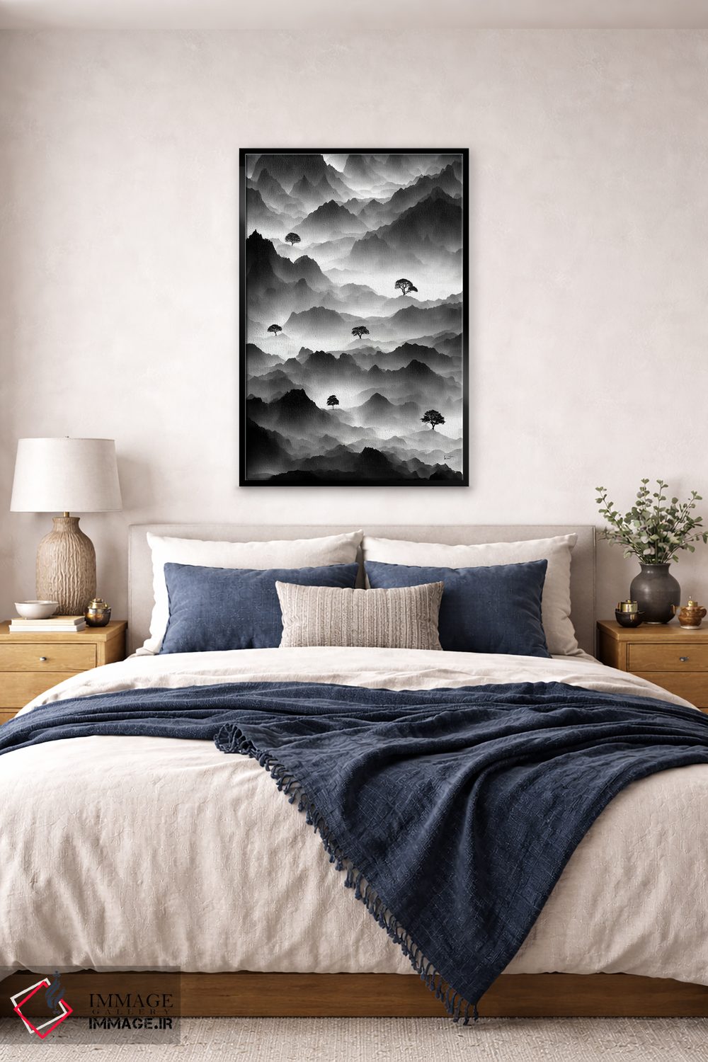 تابلو مینیمال منظره درختان اثر کاترین فدرر - D5B