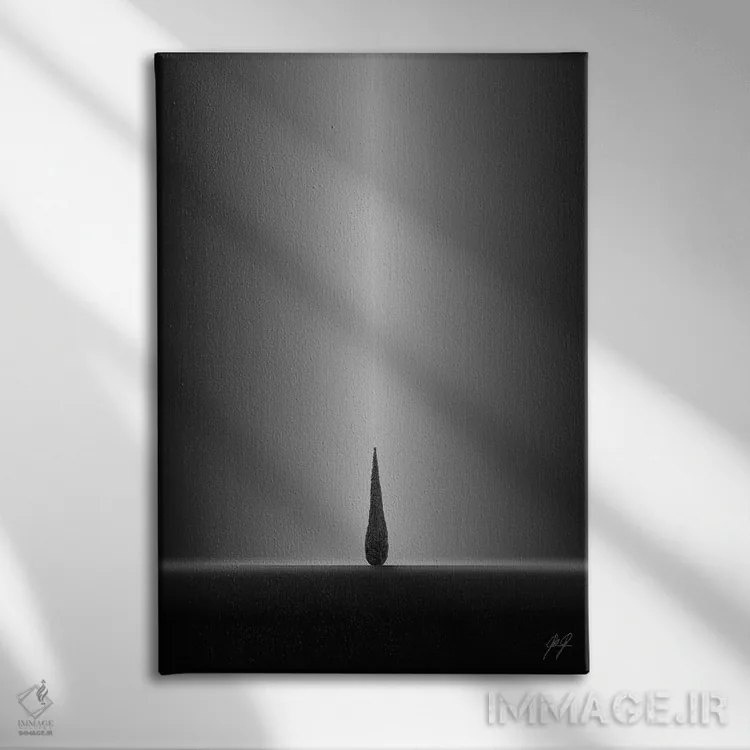 تابلو مینیمال درخشش جادویی از ناکجاآباد اثر کاترین فدرر - نمای روبهرو روی دیوار