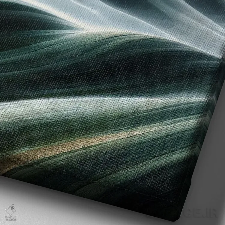 تابلو دکوراتیو تپه های ملایم اثر کاترین فدرر - نمای نزدیک بافت بوم