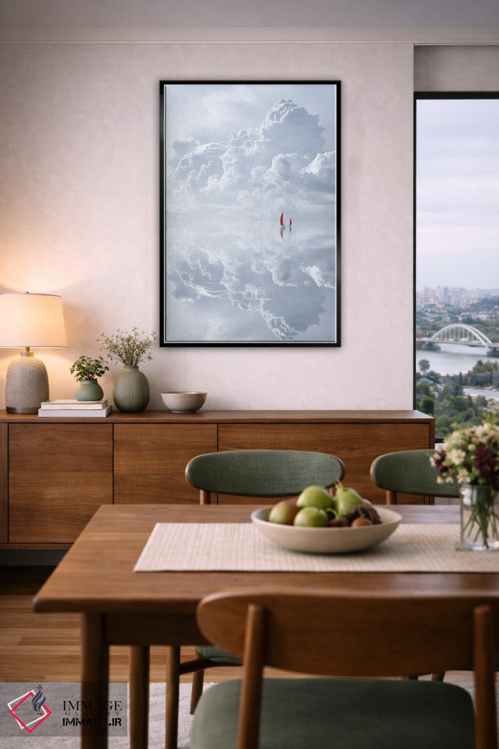 تابلو دکوراتیو ابرنما اثر کاترین فدرر - D6B