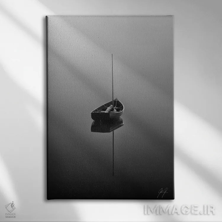 تابلو مینیمال تنهایی اثر کاترین فدرر - نمای روبهرو روی دیوار
