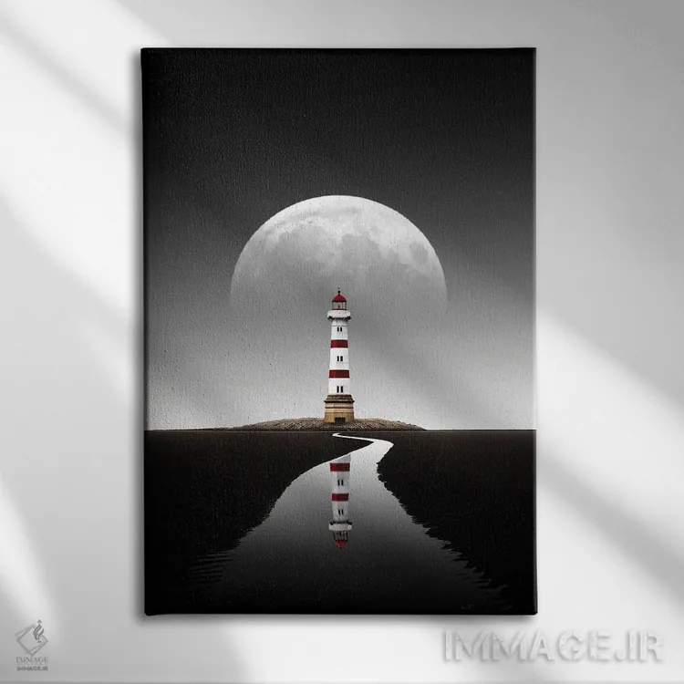 تابلو دکوراتیو چراغ دریایی جزر و مد رویایی اثر کاترین فدرر - نمای روبهرو روی دیوار