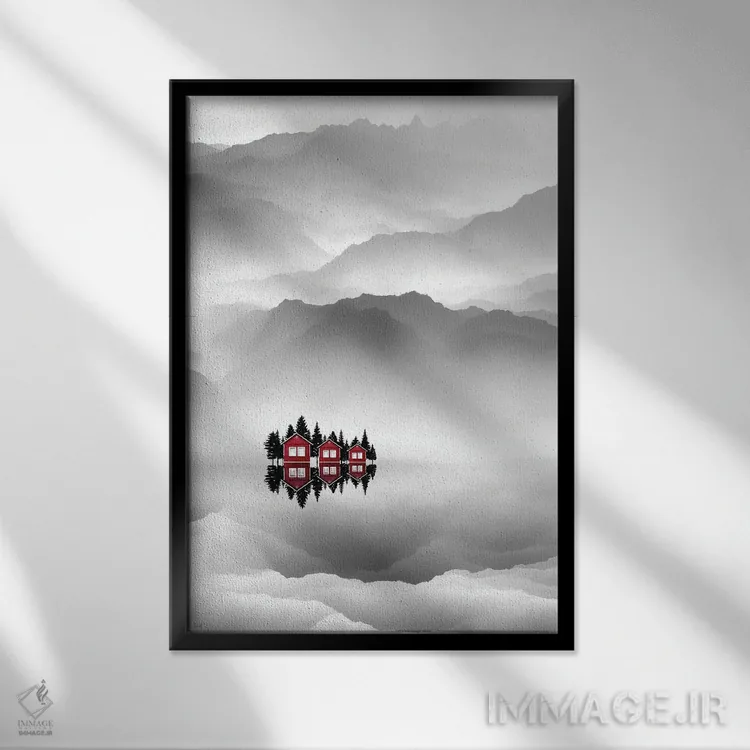 تابلو دکوراتیو یاقوت پژوهی پوشیده اثر کاترین فدرر - نمای قابدار مشکی