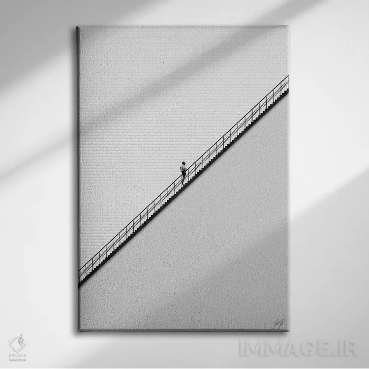 تابلو مینیمال بدون زحمت، خبری از شیرینی نیست ۱ اثر کاترین فدرر - نمای روبهرو روی دیوار