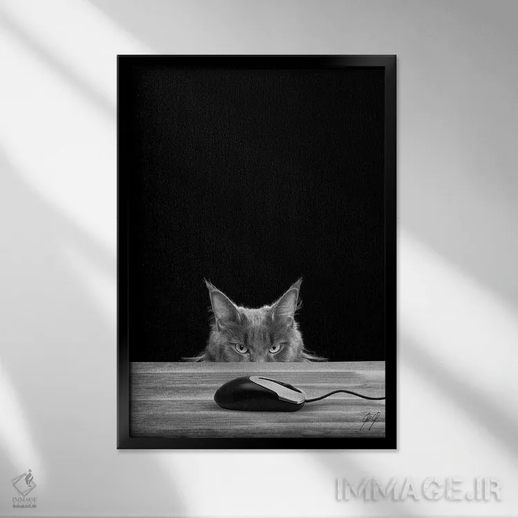 تابلو دکوراتیو غریزه طبیعی اثر کاترین فدرر - نمای قابدار مشکی